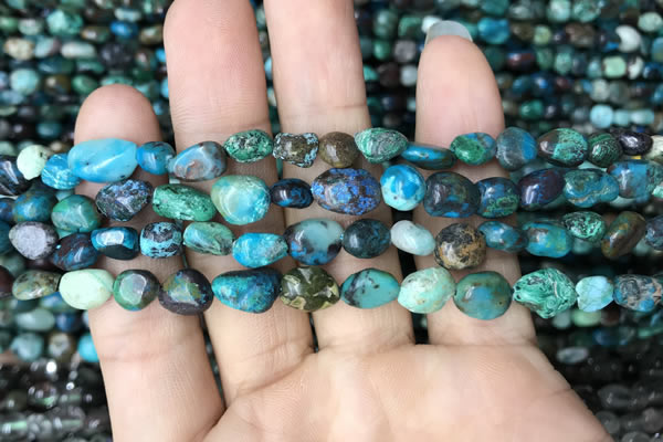CNG8018 15.5 inches 6*8mm nuggets chrysocolla gemstone beads