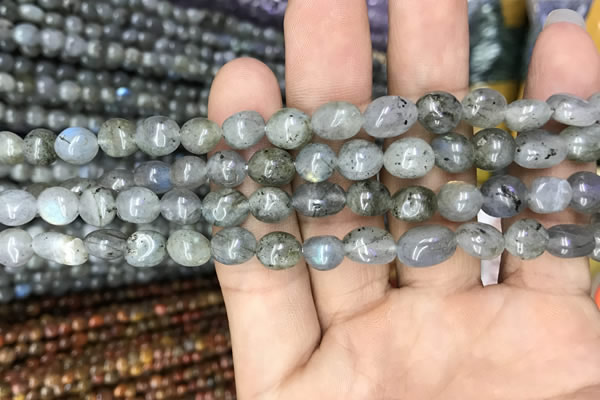 CNG8019 15.5 inches 6*8mm nuggets labradorite gemstone beads
