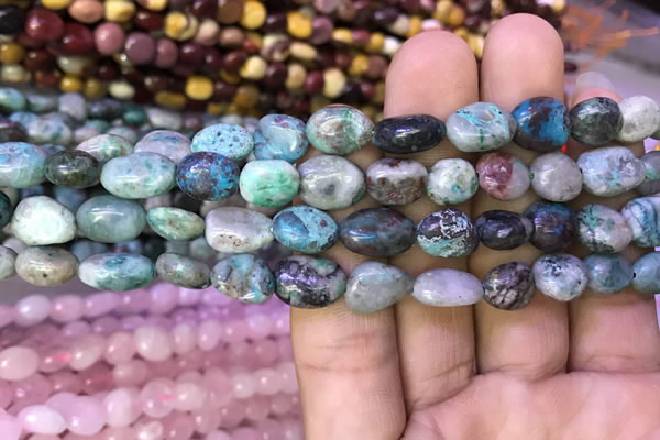 CNG8046 15.5 inches 8*10mm nuggets chrysocolla beads wholesale