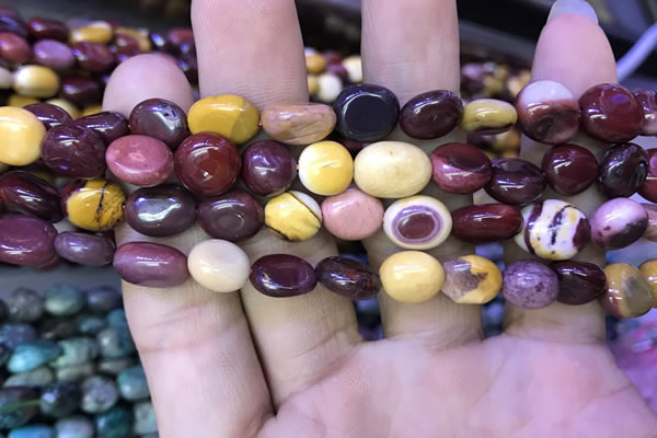 CNG8047 15.5 inches 8*10mm nuggets mookaite jasper beads