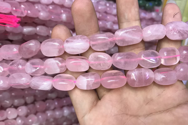 CNG8060 15.5 inches 8*10mm - 10*14mmm nuggets rose quartz beads