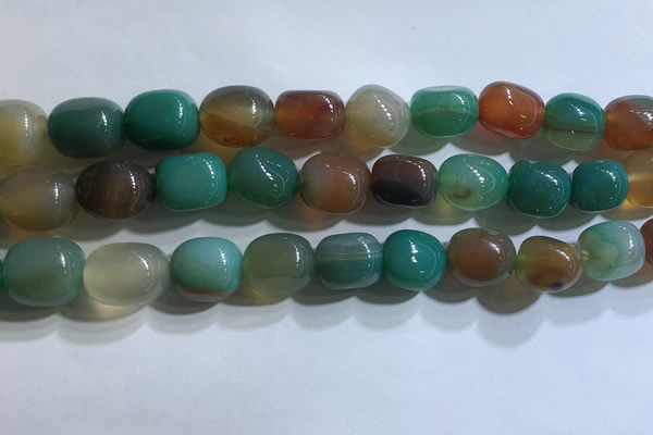CNG8158 15.5 inches 10*14mm nuggets agate beads wholesale