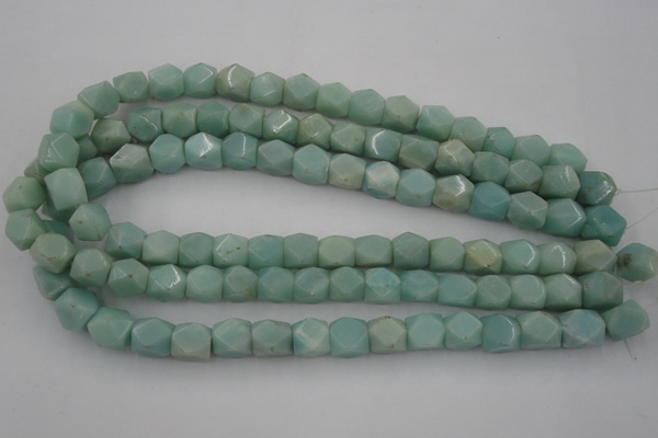 CNG819 15.5 inches 9*12mm faceted nuggets amazonite beads