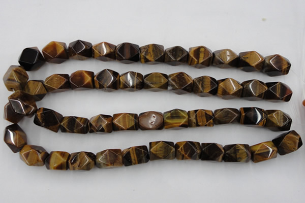 CNG831 15.5 inches 13*18mm faceted nuggets yellow tiger eye beads