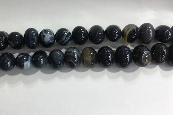 CNG8390 15.5 inches 12*16mm nuggets striped agate beads wholesale