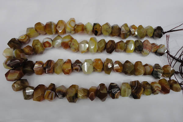 CNG851 15.5 inches 12*18mm – 13*22mm faceted nuggets agate beads