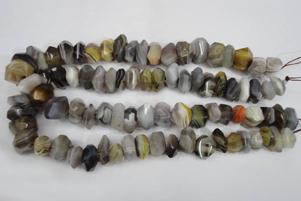 CNG855 15.5 inches 7*13mm – 10*20mm faceted nuggets Botswana agate beads