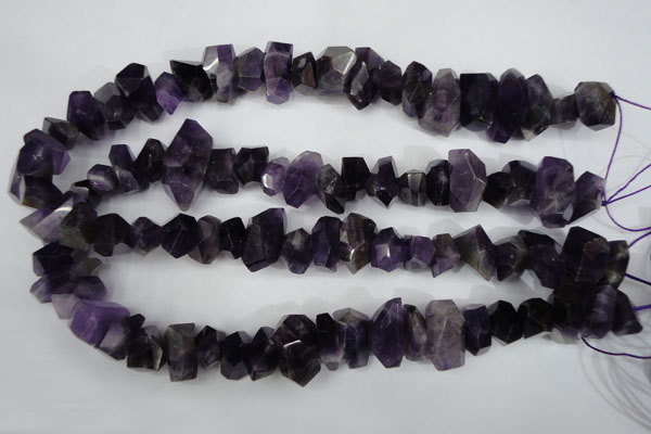 CNG859 15.5 inches 10*14mm – 12*20mm faceted nuggets amethyst beads