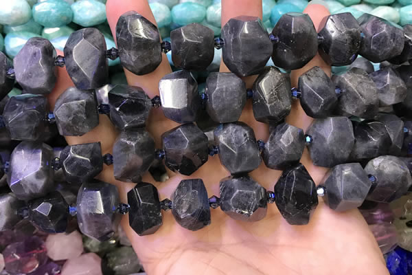 CNG8600 12*16mm - 13*18mm faceted nuggets labradorite beads