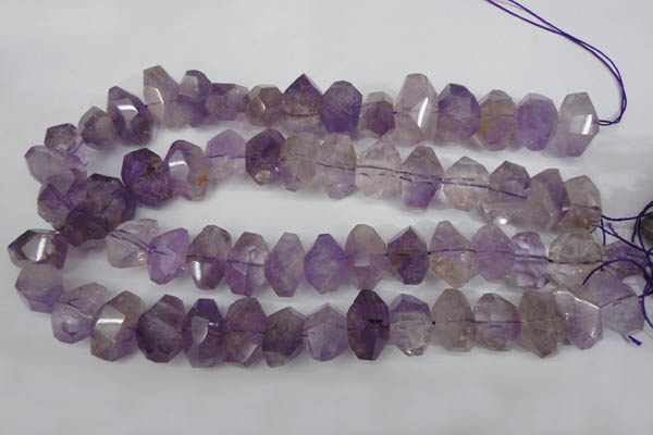 CNG862 15.5 inches 12*18mm – 14*23mm faceted nuggets amethyst beads