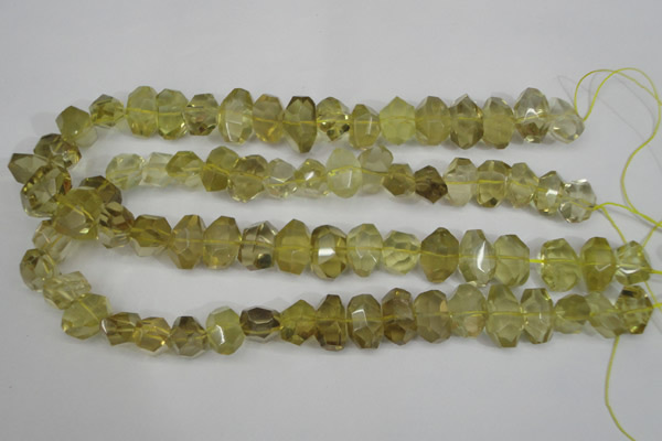 CNG865 15.5 inches 10*15mm – 12*20mm faceted nuggets lemon quartz beads
