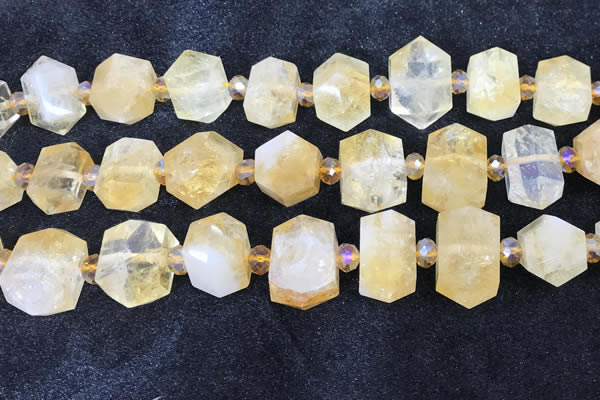 CNG8674 12*20mm - 20*33mm faceted nuggets citrine beads