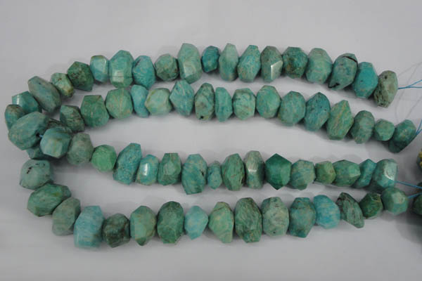 CNG868 15.5 inches 7*12mm – 12*20mm faceted nuggets amazonite beads