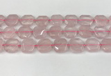 CNG8802 15.5 inches 16mm - 20mm faceted freeform rose quartz beads