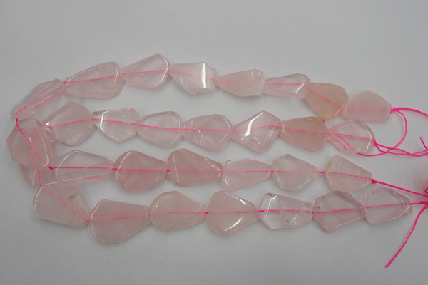 CNG888 15.5 inches 18*22mm – 25*30mm freeform rose quartz beads