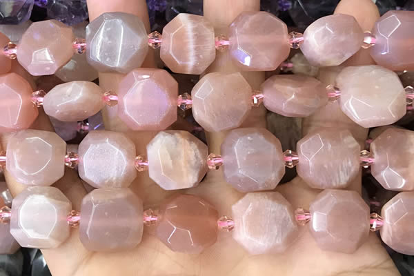 CNG8927 15 inches 14mm - 16mm faceted freeform moostone beads