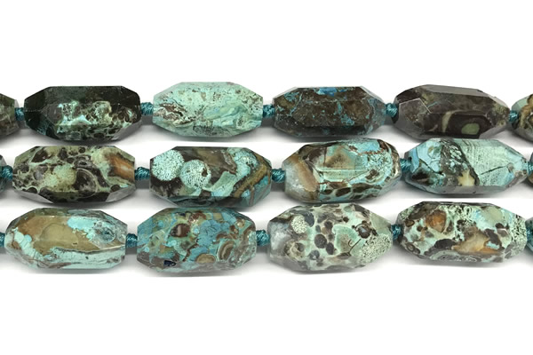 CNG8940 15*30mm - 16*38mm faceted nuggets ocean agate beads