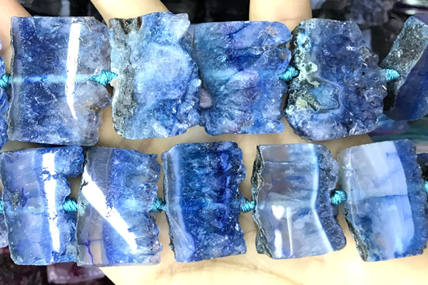 CNG8964 15 inches 22*30mm - 30*40mm freeform druzy amethyst beads