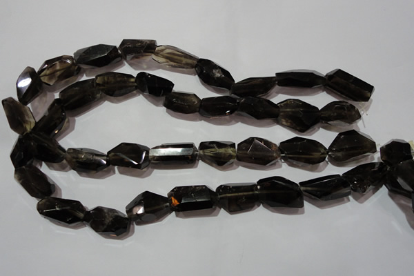 CNG904 15.5 inches 10*14mm – 14*25mm faceted nuggets smoky quartz beads