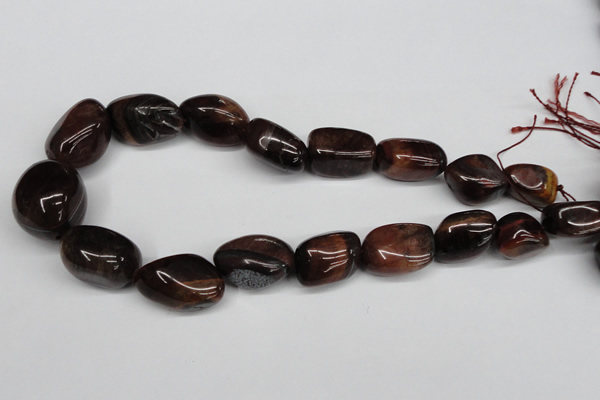 CNG93 15.5 inches 15*20mm - 20*30mm nuggets tiger eye gemstone beads