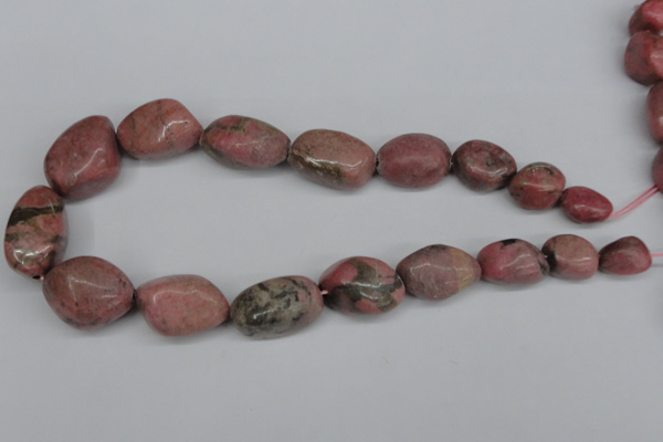 CNG94 15.5 inches 12*14mm - 20*35mm nuggets rhodochrosite gemstone beads