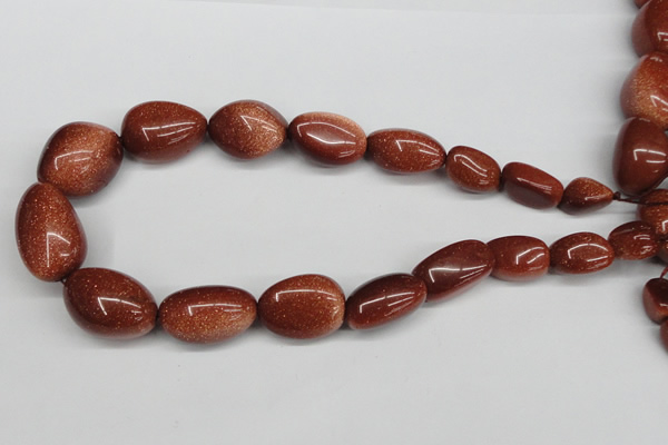 CNG96 15.5 inches 12*18mm - 20*30mm nuggets goldstone gemstone beads