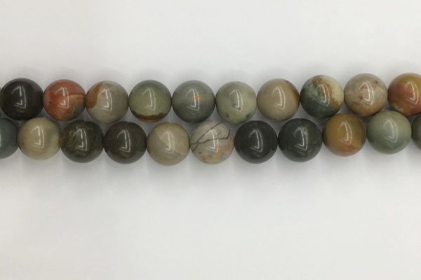 CNI374 15.5 inches 14mm round American picture jasper beads