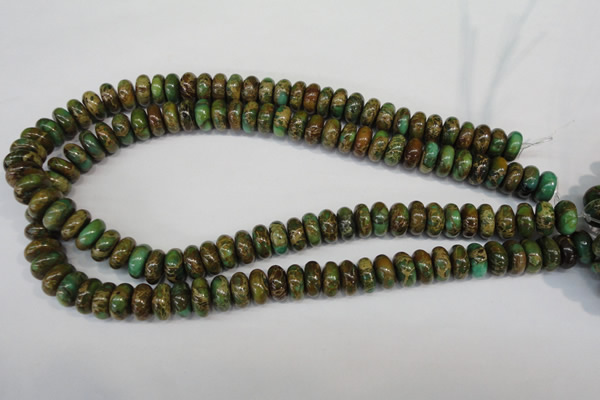 CNI46 15.5 inches 6*12mm rondelle natural imperial jasper beads