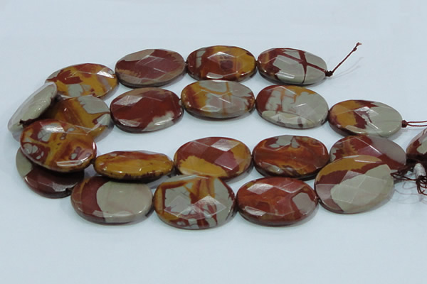 CNJ05 15.5 inches 30*40mm faceted oval natural noreena jasper beads