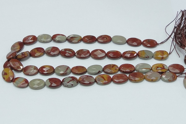 CNJ10 15.5 inches 13*18mm faceted oval natural noreena jasper beads