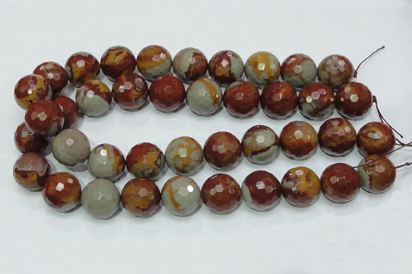 CNJ21 15.5 inches 20mm faceted round natural noreena jasper beads