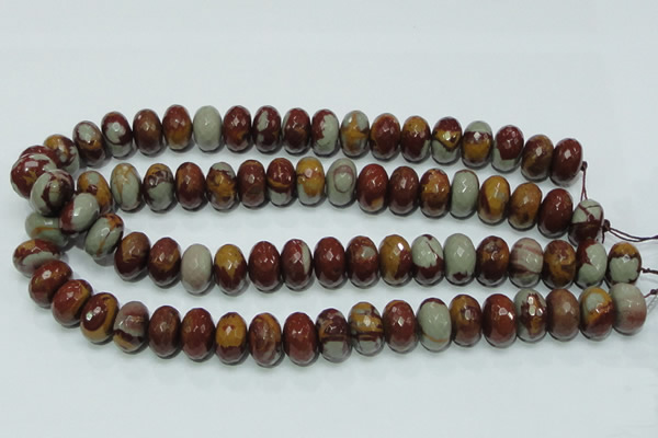 CNJ24 15.5 inches 10*16mm faceted rondelle natural noreena jasper beads