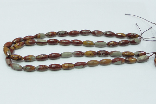 CNJ27 15.5 inches 8*16mm faceted rice natural noreena jasper beads