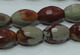 CNJ29 15.5 inches 13*18mm faceted rice natural noreena jasper beads