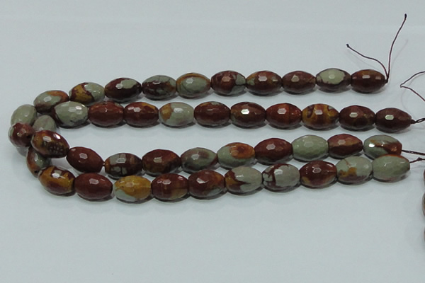 CNJ29 15.5 inches 13*18mm faceted rice natural noreena jasper beads