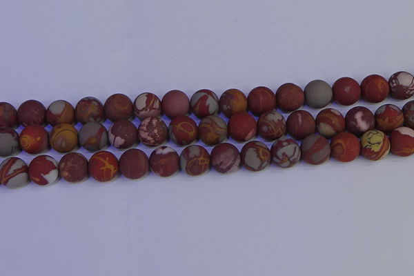 CNJ304 15.5 inches 12mm round matte noreena jasper beads wholesale