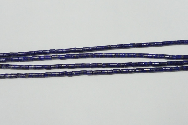 CNL1269 15.5 inches 3*6mm tube natural lapis lazuli beads