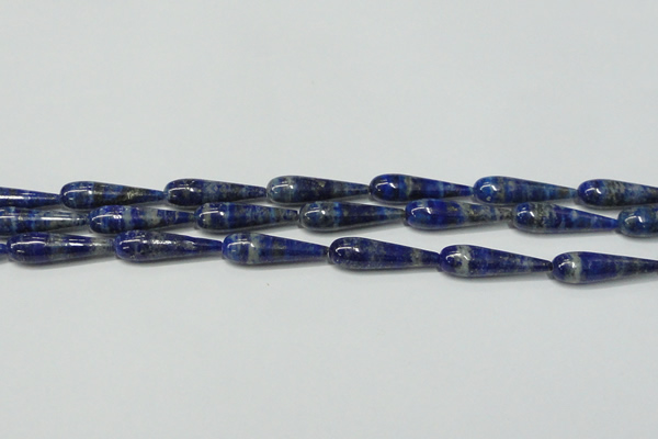 CNL1271 15.5 inches 10*35mm teardrop natural lapis lazuli beads