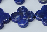 CNL1284 15.5 inches 25mm flower natural lapis lazuli beads