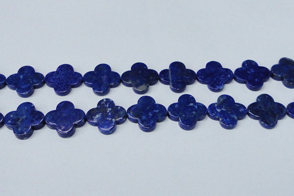 CNL1284 15.5 inches 25mm flower natural lapis lazuli beads