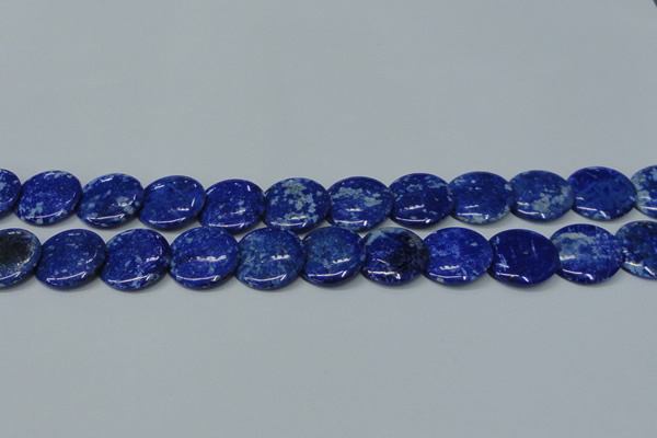 CNL1303 15.5 inches 22mm flat round natural lapis lazuli beads