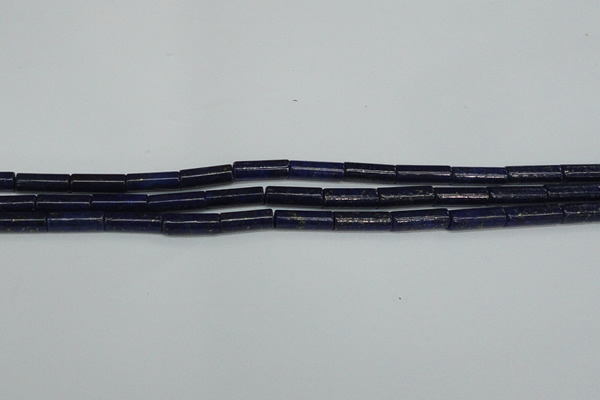 CNL1508 15.5 inches 4*12mm tube lapis lazuli beads wholesale