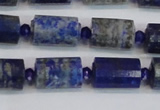 CNL1606 15.5 inches 10*15mm faceted tube lapis lazuli gemstone beads