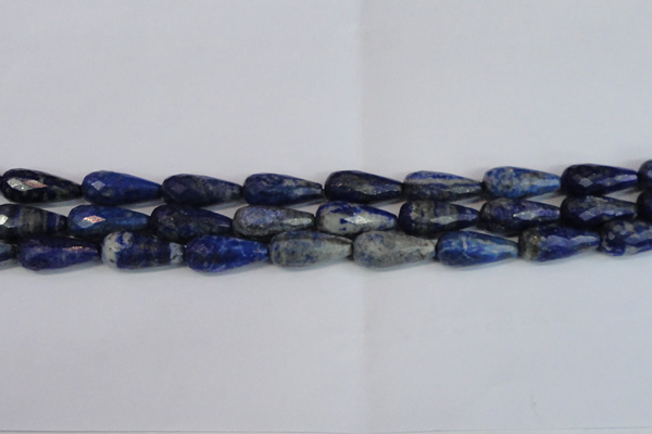 CNL1607 15.5 inches 12*25mm faceted teardrop lapis lazuli beads