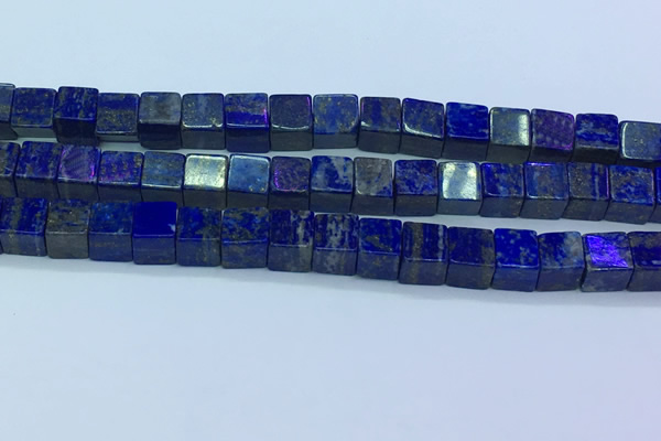 CNL1675 15.5 inches 9*9mm cube lapis lazuli gemstone beads
