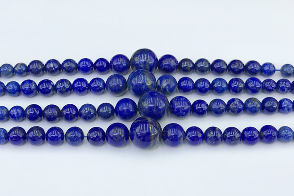 CNL1725 15 inches 4mm - 14mm round lapis lazuli beads