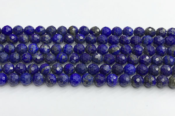 CNL1731 15 inches 8mm faceted round lapis lazuli beads
