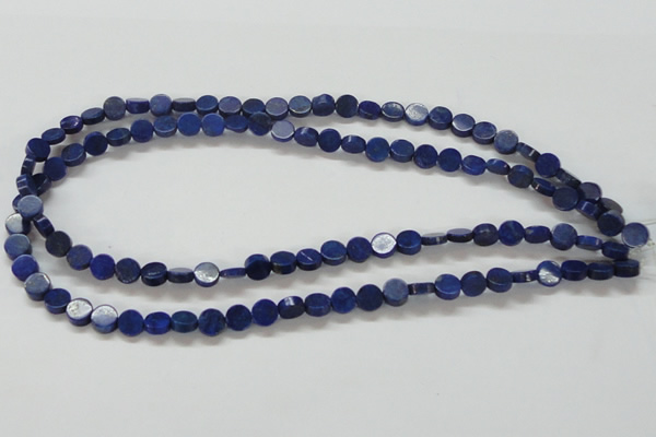 CNL240 15.5 inches 8mm coin natural lapis lazuli beads wholesale