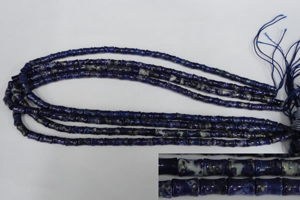 CNL432 15.5 inches 5*7mm bone natural lapis lazuli gemstone beads