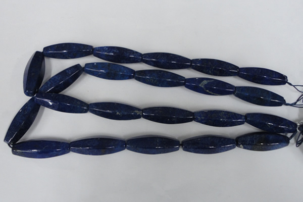CNL448 15.5 inches 14*35mm faceted rice natural lapis lazuli beads